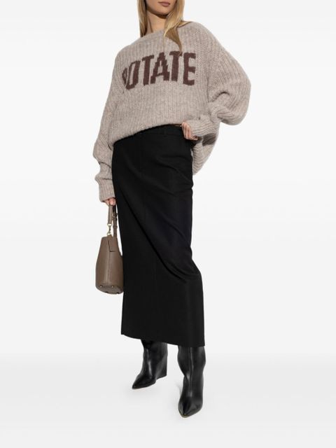 ROTATE BIRGER CHRISTENSEN logo-intarsia sweater - Neutrals - zdjęcie produktu nr 2