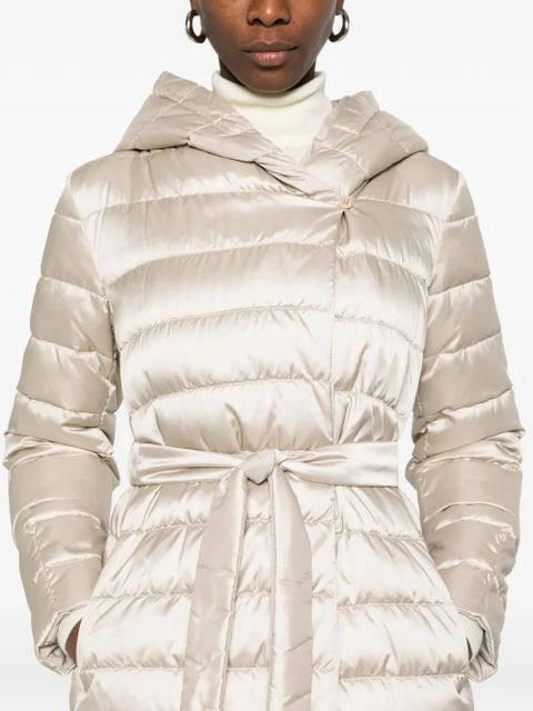 Max Mara Novef hooded quilted coat - Neutrals