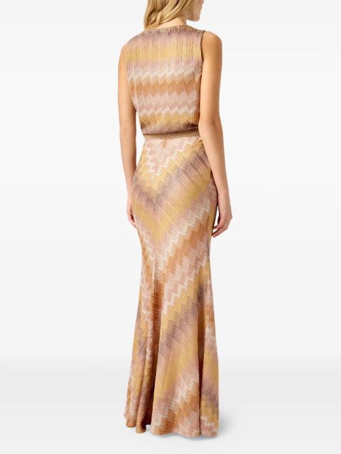 Missoni chevron-pattern maxi skirt - Neutrals