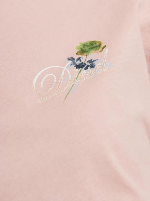 Diesel T-Cropyn embroidered-logo T-shirt - Pink