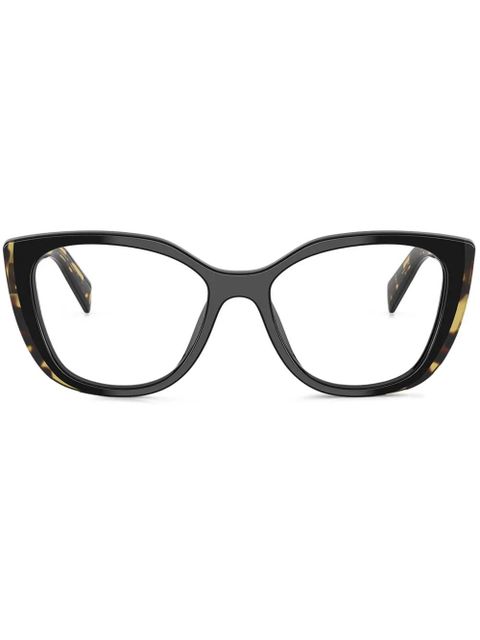 Prada Eyewear geometric-frame glasses - Black - zdjęcie produktu nr 1