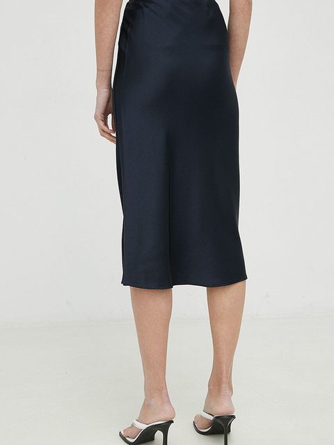 Samsoe Samsoe spódnica AGNETA kolor granatowy midi ołówkowa F22300195