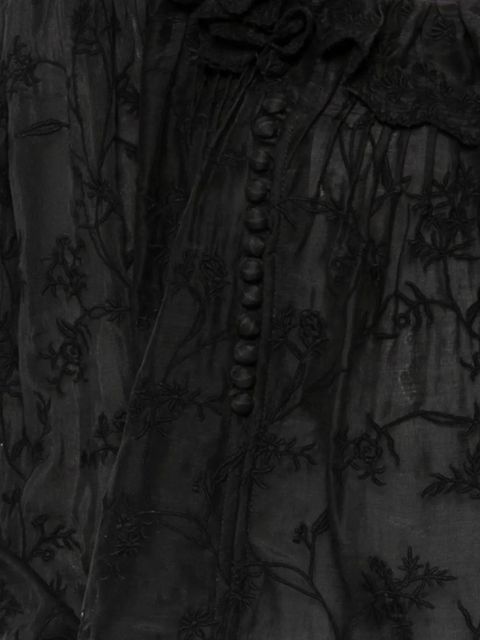 ISABEL MARANT Zelly ruffled floral blouse - Black