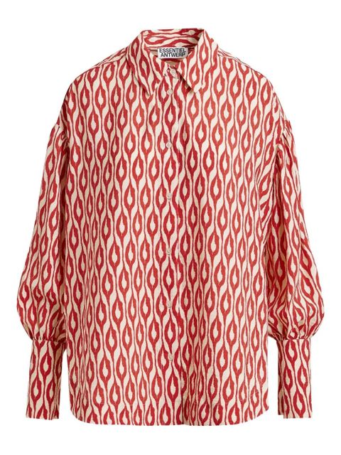 Essentiel Antwerp Ihedford printed shirt - Orange - zdjęcie produktu nr 1