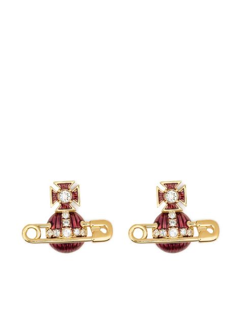 Vivienne Westwood crystal-embellished Orb earrings - Gold - zdjęcie produktu nr 1