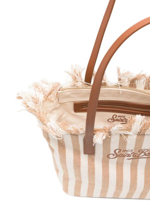 MC2 Saint Barth medium City stripes beach bag - Neutrals