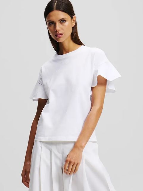 Karl Lagerfeld t-shirt bawełniany damski kolor biały A2W17063 - zdjęcie produktu nr 1