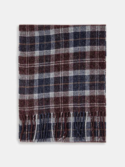 Barbour szalik wełniany kolor multicolor gładki USC0001 - zdjęcie produktu nr 2