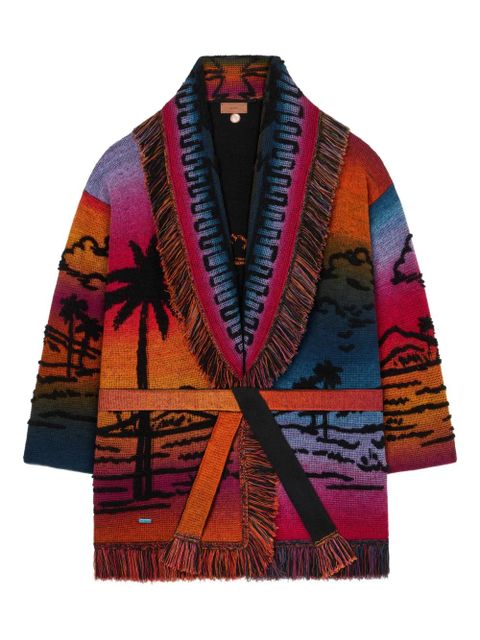 Alanui Sunset Stories fringed cardi-coat - Black - zdjęcie produktu nr 1