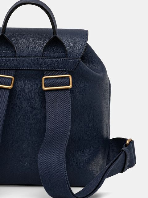 Pinko plecak skórzany damski kolor granatowy mały z aplikacją 104351 A29Q