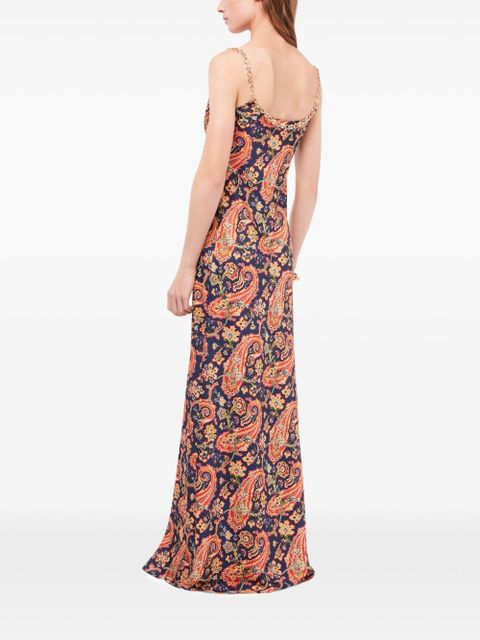 Rabanne Paisley Nuisette Maxi Dress - Blue