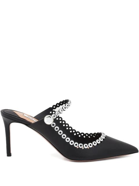 Aquazzura 80mm Carnaval pointed strap mules - Black - zdjęcie produktu nr 1