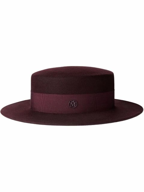 Maison Michel Kiki felt canotier hat - Red - zdjęcie produktu nr 1
