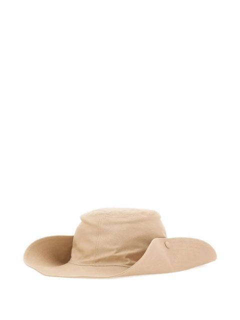 The Attico logo-embroidered wide-brim hat - Neutrals - zdjęcie produktu nr 2