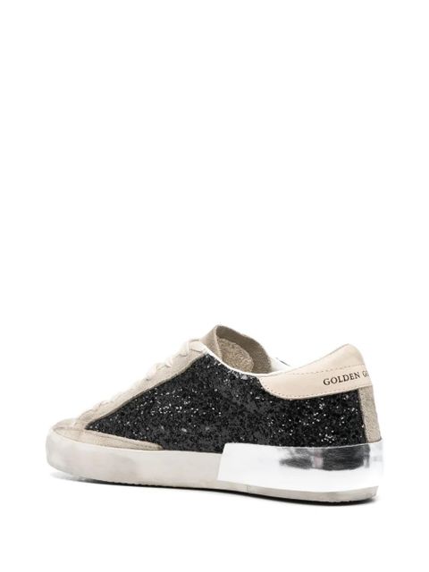 Golden Goose Super-Star glitter-detail sneakers - Black