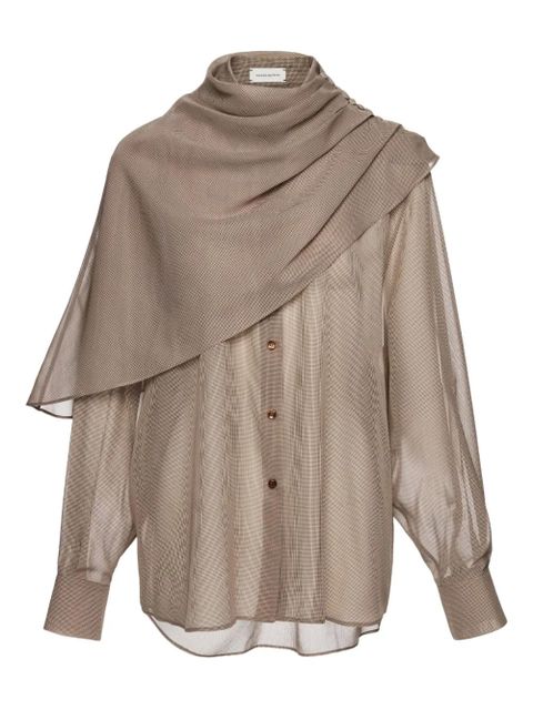 Magda Butrym asymmetric button-up shirt - Brown - zdjęcie produktu nr 1