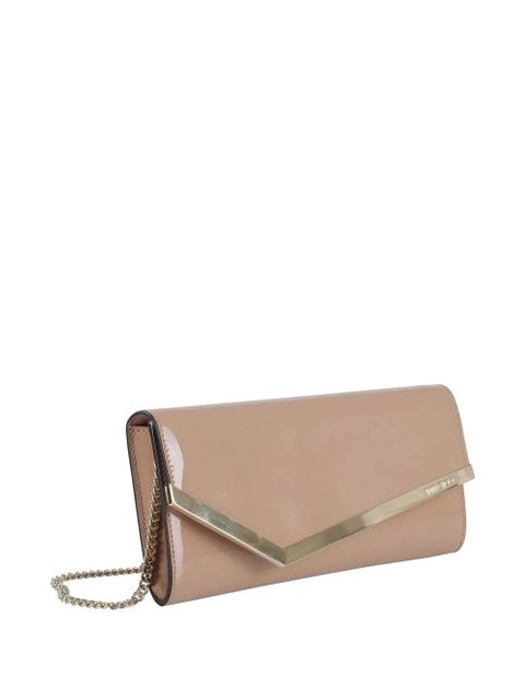 Jimmy Choo Emmie chain-strap clutch bag - Neutrals