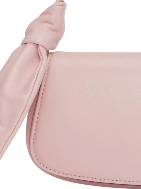 ROTATE BIRGER CHRISTENSEN Scarf suede knot-detail leather bag - Pink