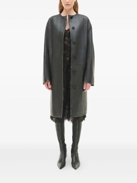 Simkhai long leather coat - Black