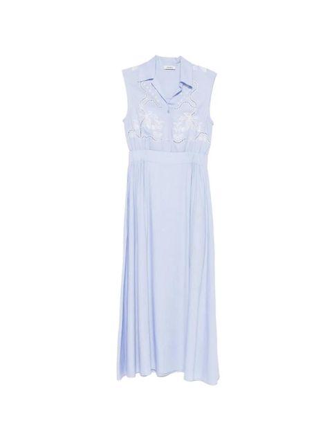 SANDRO embroidered maxi dress - Blue - zdjęcie produktu nr 1
