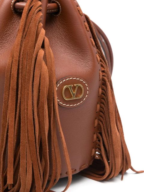 Valentino Garavani VLogo Signature bucket bag - Brown - zdjęcie produktu nr 2