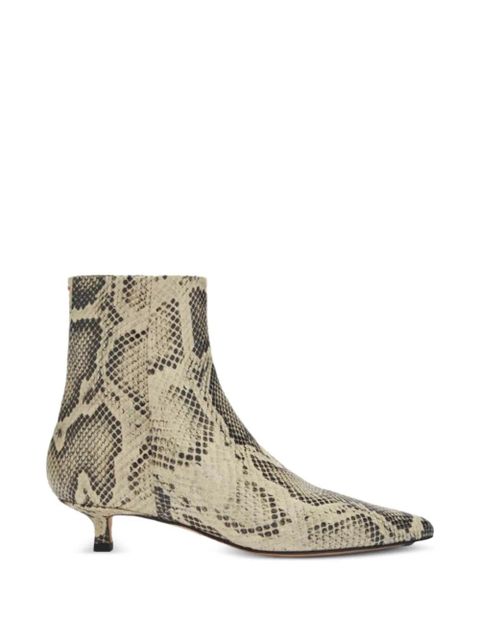 Aeyde Sofie snakeskin-effect ankle boots - Neutrals - zdjęcie produktu nr 1