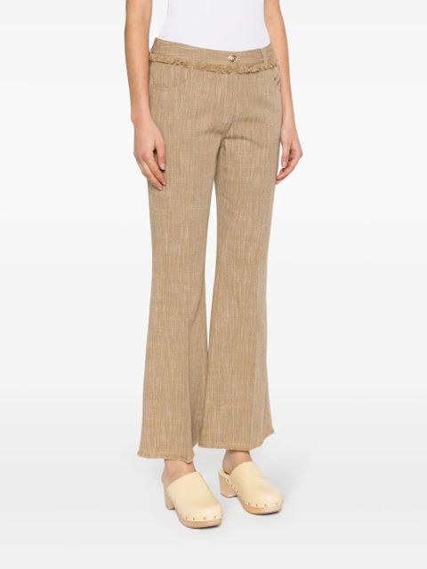 ETRO flared cropped trousers - Brown