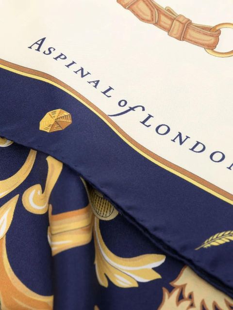 Aspinal Of London Aspinal Signature silk scarf - Blue