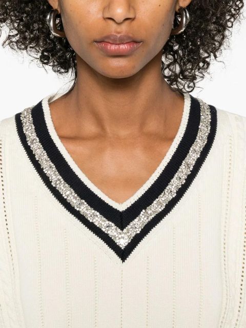 Golden Goose crystal-embellished sweater - Neutrals