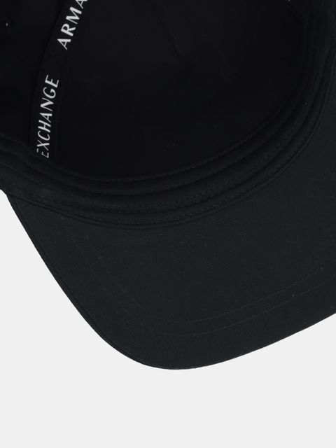 Armani Exchange czapka z daszkiem bawełniana kolor czarny XW001486 AF19099 - zdjęcie produktu nr 2