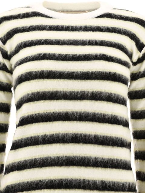 Marni striped virgin wool jumper - White