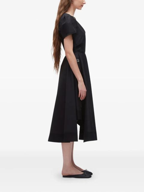3.1 Phillip Lim puff-sleeve V-neck midi dress - Black