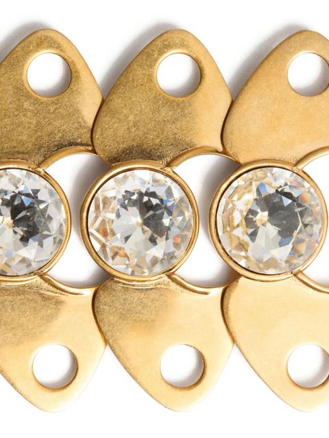 Valentino Garavani Pages earrings in metal and crystal - Gold