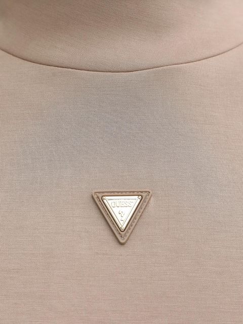 Guess bluza OLYMPE damska kolor beżowy gładka V4YQ05 KCAY2