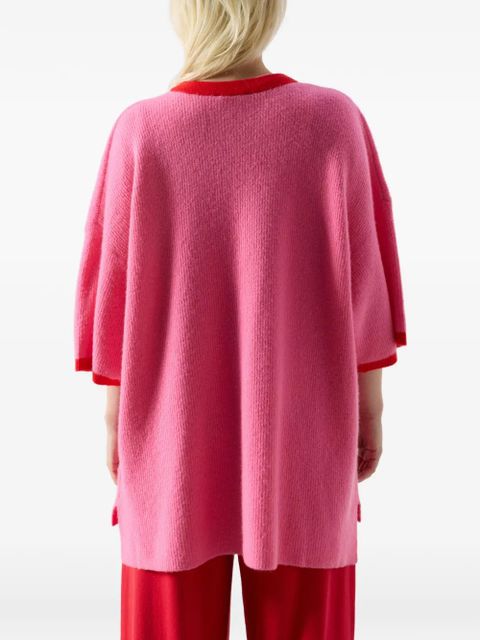 American Vintage Damsville striped crew-neck sweater - Pink