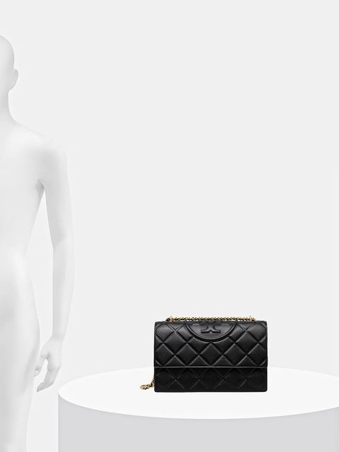 Tory Burch torebka skórzana Fleming kolor czarny 164799-001