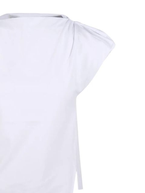 MARANT ÉTOILE draped short-sleeve top - White