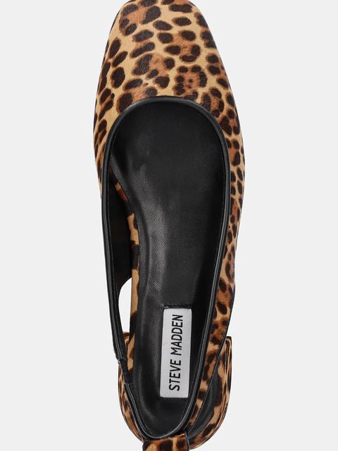 Steve Madden czółenka skórzane Smitten-LP kolor brązowy na słupku z odkrytą piętą SM11003685