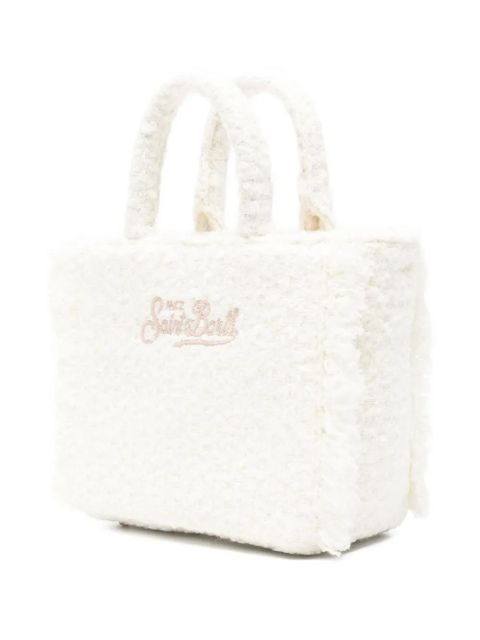 MC2 Saint Barth mini Vanity logo-embroidered tote bag - White