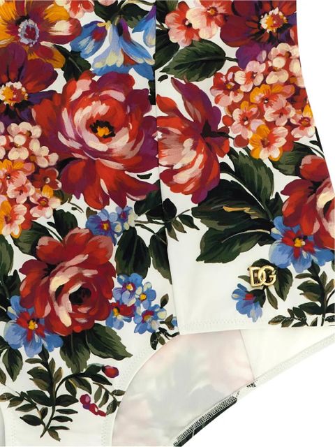 Dolce & Gabbana flower-print swimsuit - White