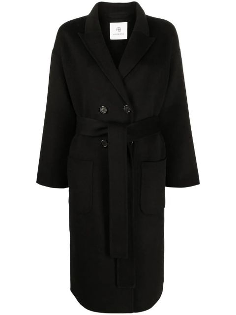 ANINE BING belted double-breasted coat - Black - zdjęcie produktu nr 1