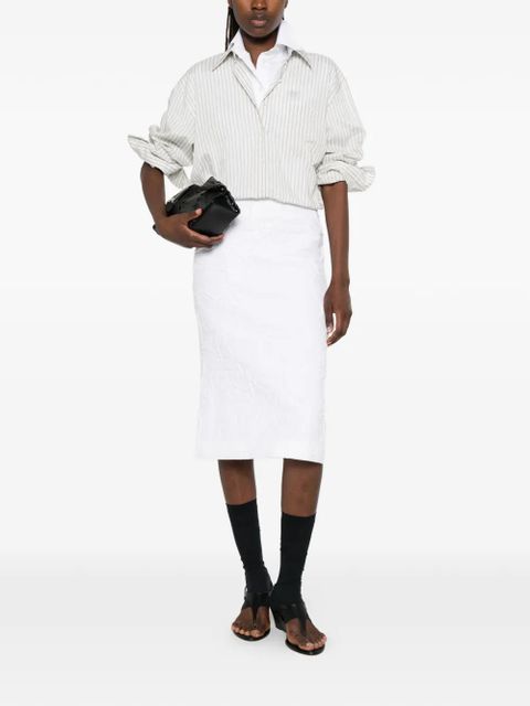 SHUSHU/TONG crinkled-effect skirt - White - zdjęcie produktu nr 2