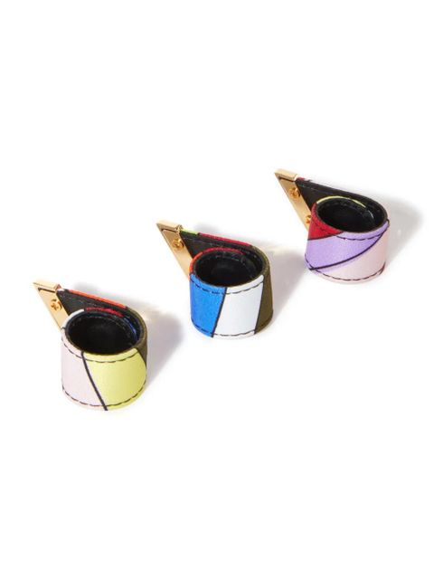 PUCCI Iride-print ring set - Green - zdjęcie produktu nr 2