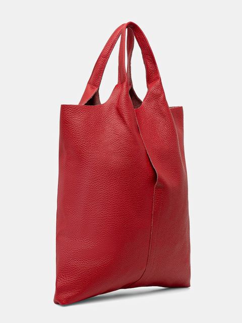 Answear.LAB torebka skórzana kolor czerwony