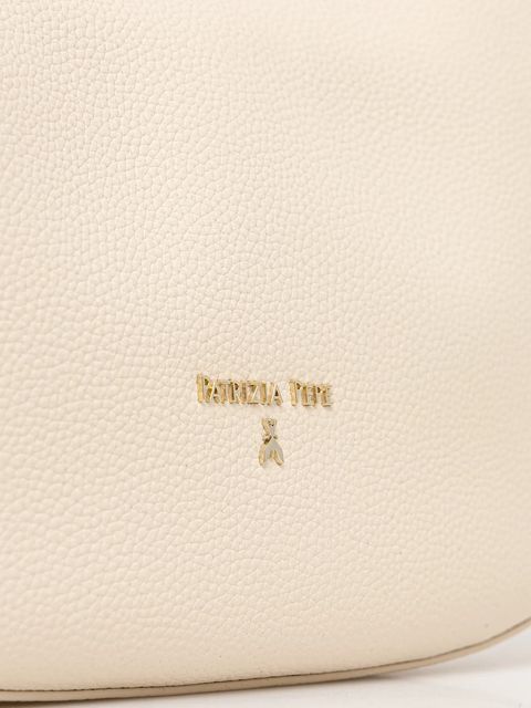 Patrizia Pepe torebka skórzana kolor beżowy 8B0311 L001