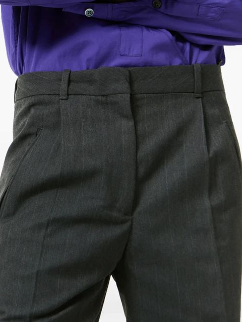 OUR LEGACY Universe pinstriped pleated trousers - Grey