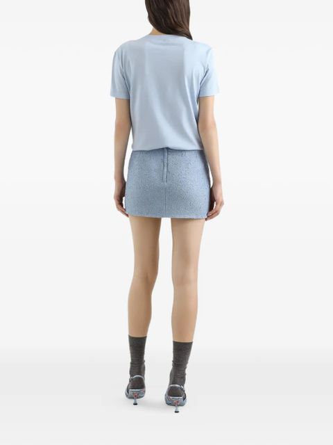 Dolce & Gabbana logo-embroidered T-shirt - Blue