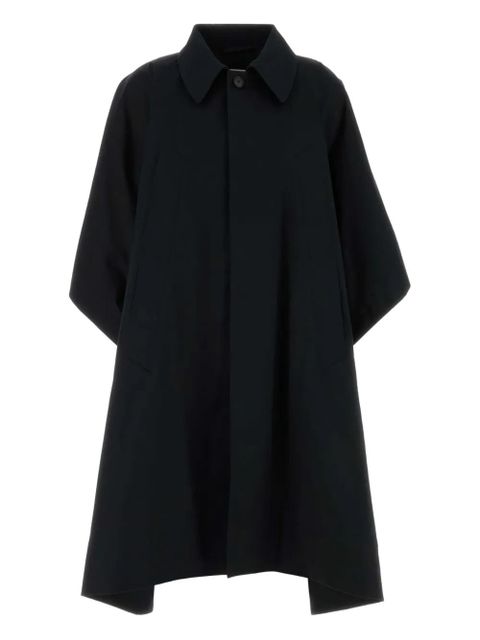 MM6 Maison Margiela Water-repellent cotton gabardine coat - Black - zdjęcie produktu nr 1