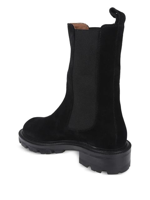 Paris Texas ridged-sole leather boots - Black