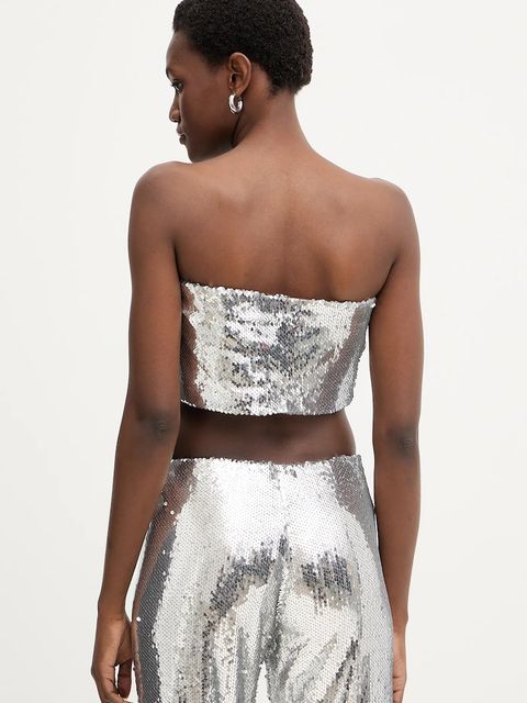 Haveone top damska kolor srebrny gładka RGE-P059 - zdjęcie produktu nr 2